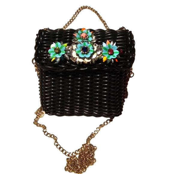 Betsey Johnson Wicker Basket Convertible bag NWT - Picture 2 of 11